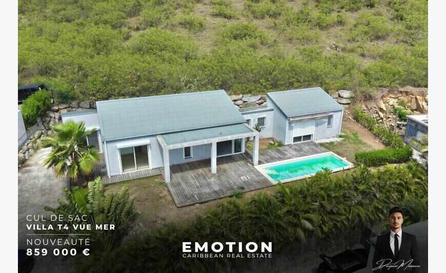 Villa T4 individuelle avec vue mer sur Saint Barthélémy