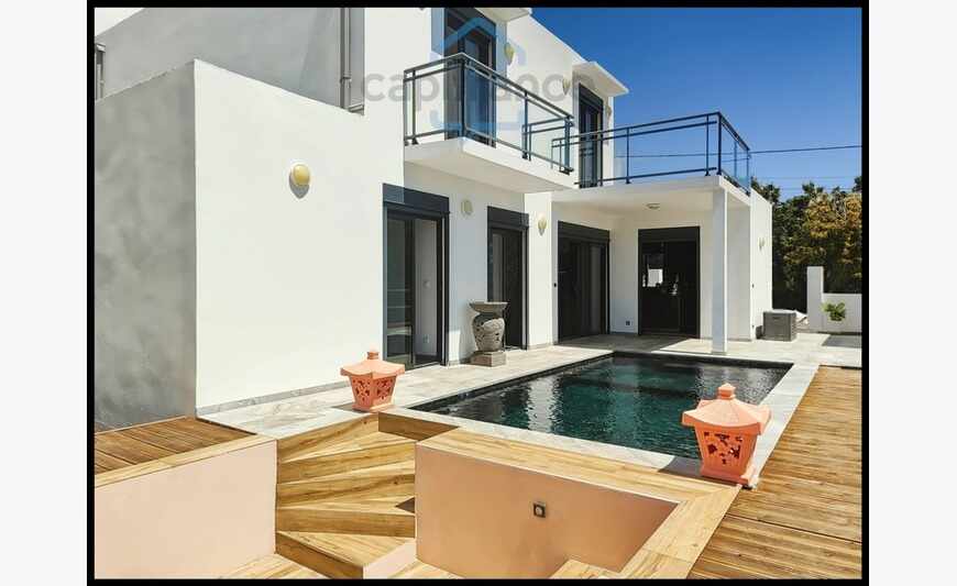 Villa contemporaine F6 avec piscine & vue mer - Sainte-Rose