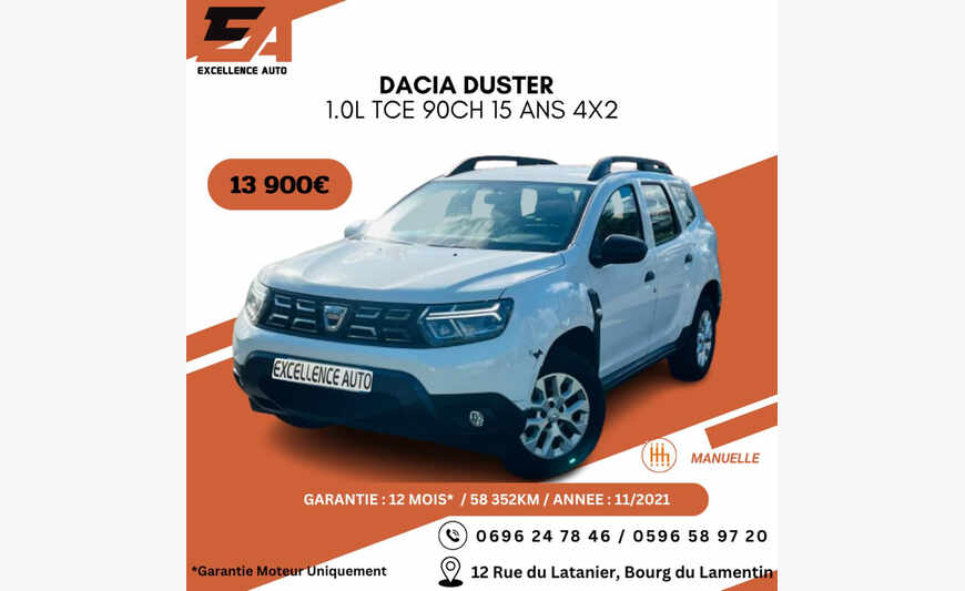 DACIA DUSTER 1.0L TCE 90CH 15 ANS 4X2