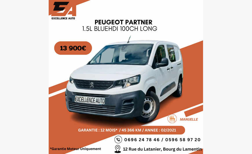 PEUGEOT PARTNER 1.5L BLUEHDI 100CH LONG