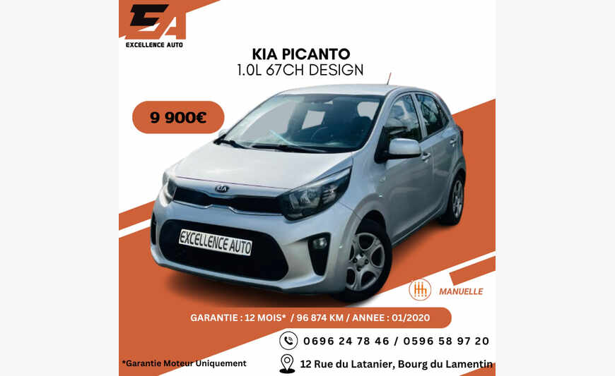 KIA PICANTO 1.0L 67CH DESIGN