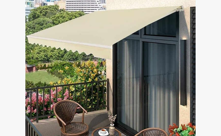STORE TERRASSE NEUF Beige/Aluminium/Manuel