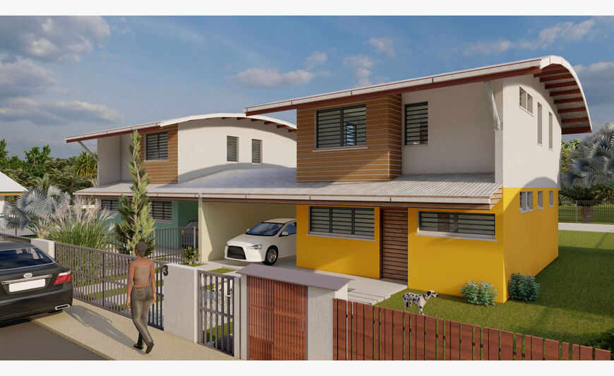 Maison neuve T4 Duplex jumelée avec Garage, Terrasse et