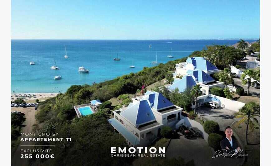 Appartement T1 pleine vue mer avec jardin et accès à la plag