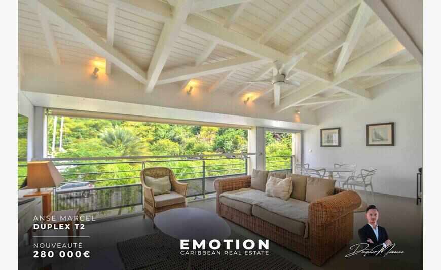 Appartement en duplex T2 à Anse Marcel