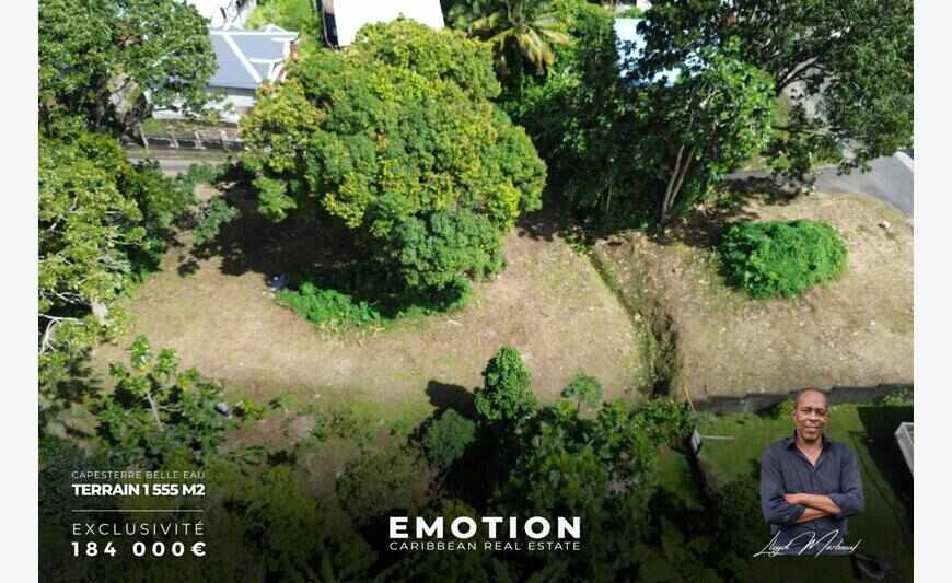 Terrain Constructible 1 555M2 - Fond Cacao - Capesterre Be