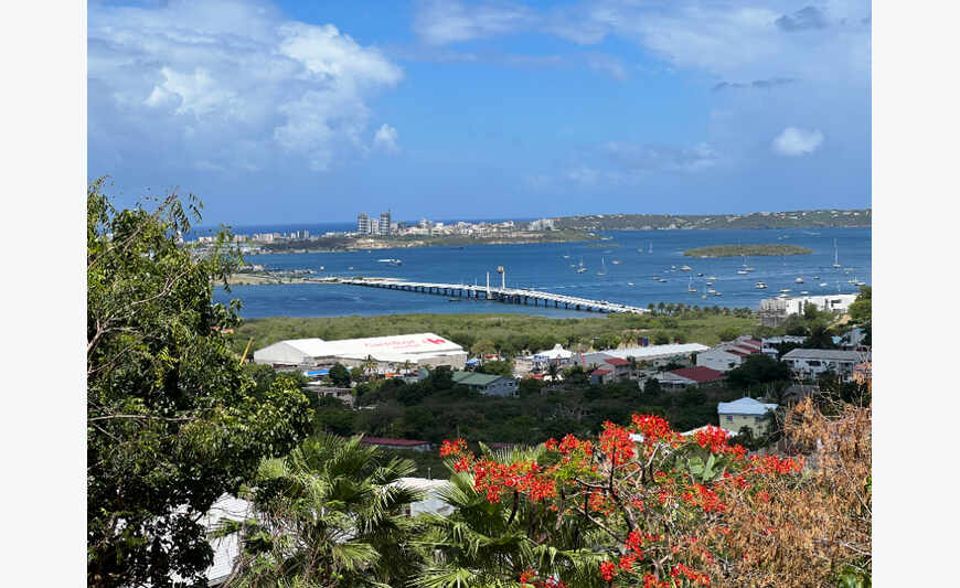 Land with ocean view gentle sloop