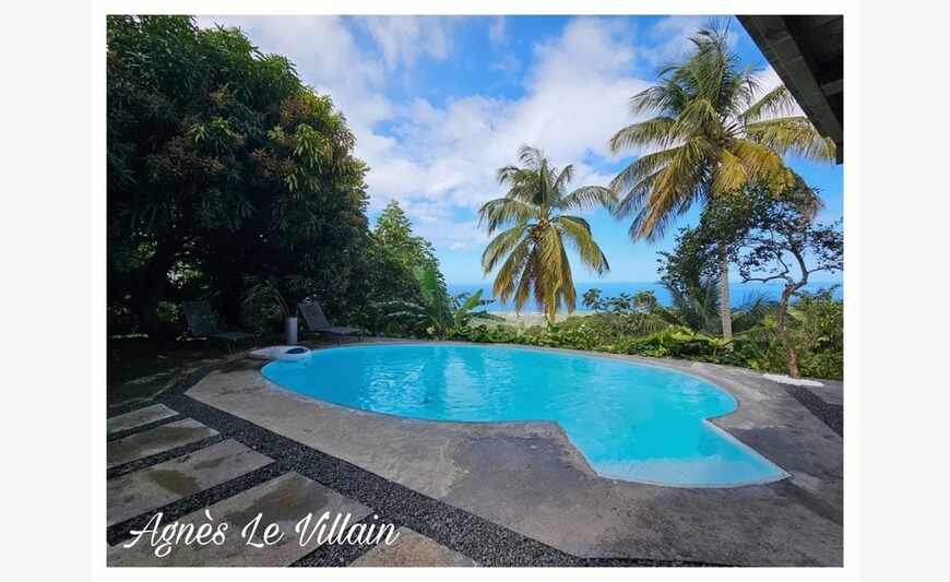Villa + Appartement T3 Vue Mer et Morne avec Piscine sur 3