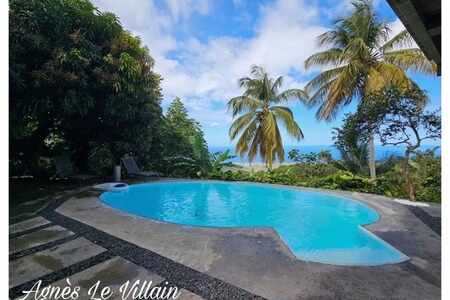 Villa + Appartement T3 Vue Mer et Morne avec Piscine sur 3