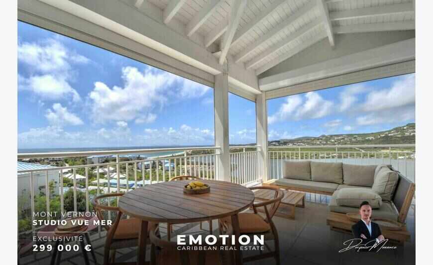 Appartement T1 avec vue mer à 180o sur la plage