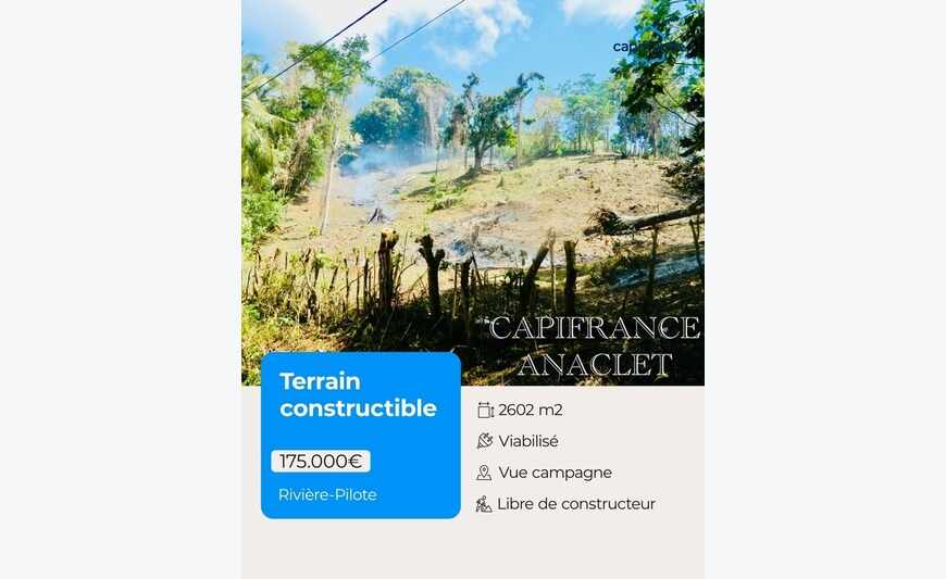 Terrain Constructible à Rivière-Pilote ? Riviere Pilote
