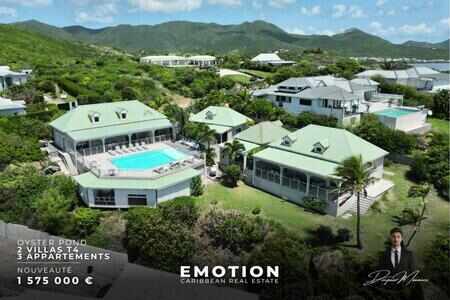 Ensemble immobilier pleine vue mer de deux villas + 3 appart