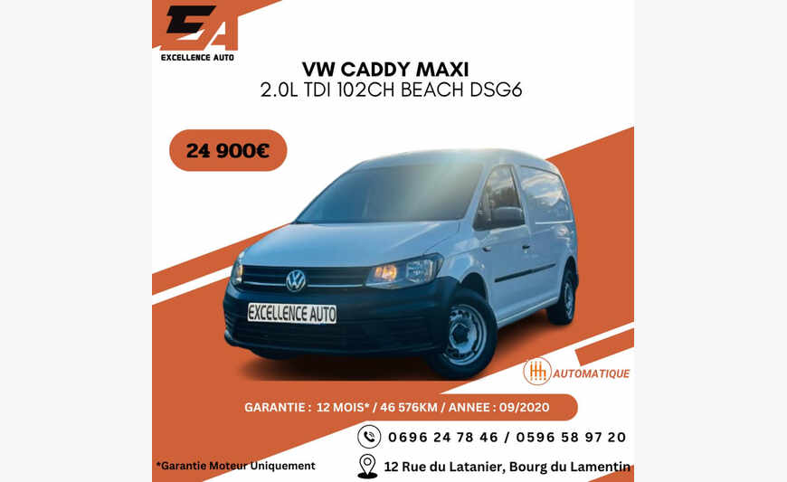 VW CADDY MAXI 2.0L TDI 102CH BEACH DSG6