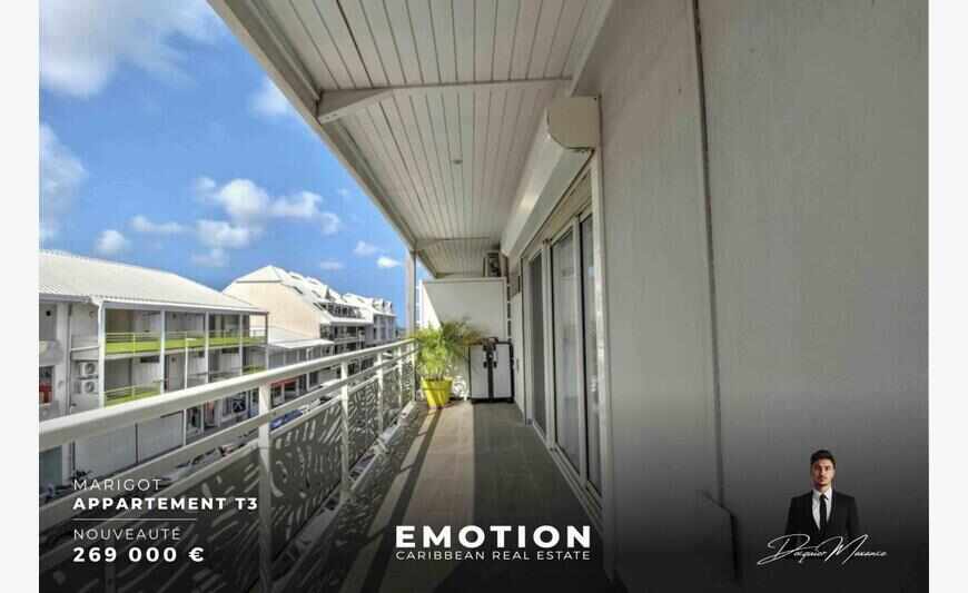 Appartement T3 de 64,40 m2 + 42 m2 de balcon couverts à M