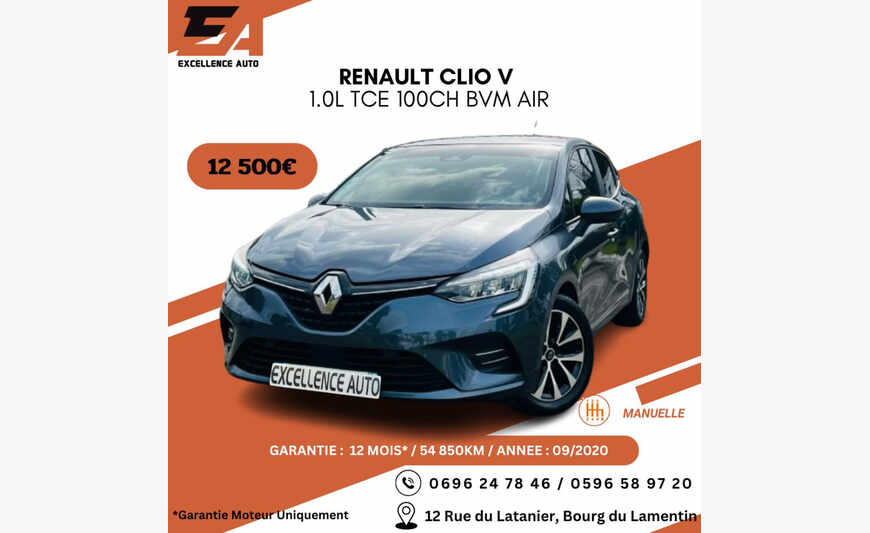 RENAULT CLIO V 1.0L TCE 100CH BVM AIR