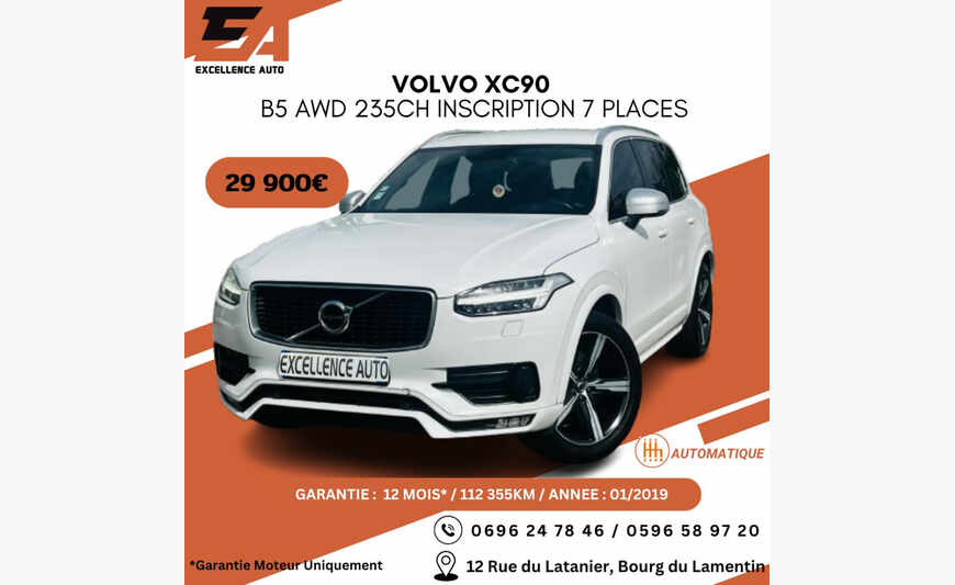 VOLVO XC90 B5 AWD 235CH INSCRIPTION 7 PLACES