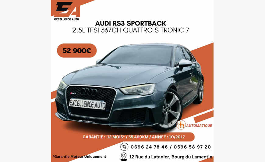 AUDI RS3 SPORTBACK 2.5L TFSI QUATTRO STRONIC 7