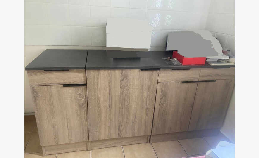 3 Meubles de cuisine neufs avec plan de travail