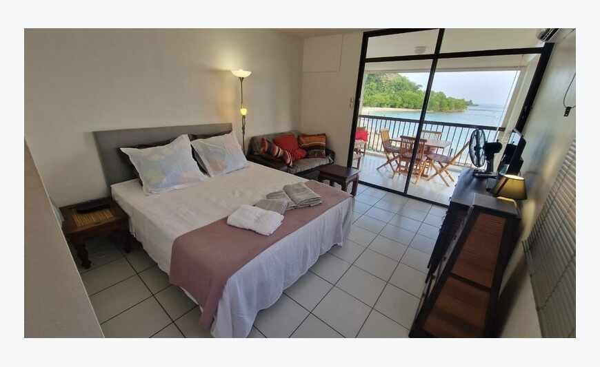 Magnifique appartement F1 vue mer pieds dans l'eau
