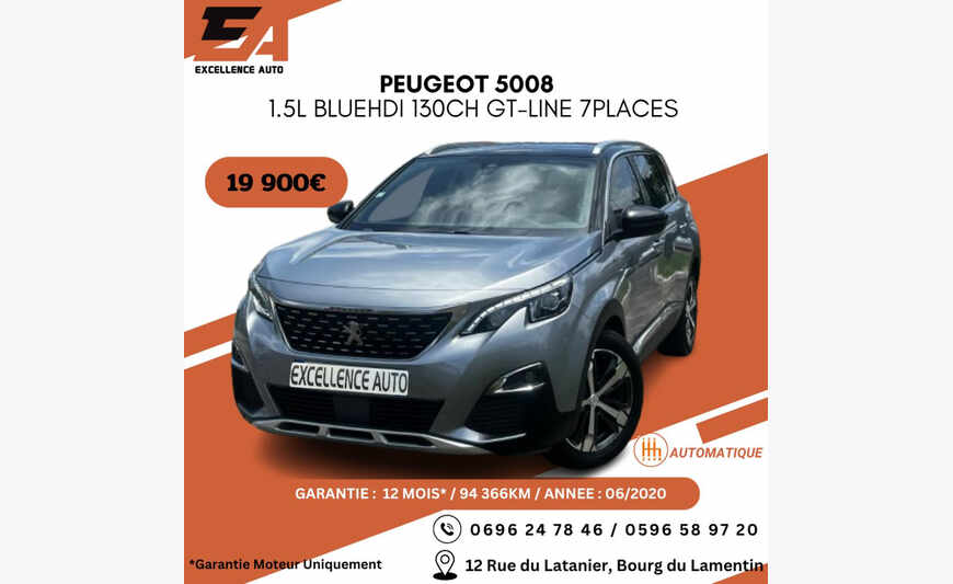 PEUGEOT 5008 1.5L NLUEHDI 130CH GT-LINE 7 PLACES