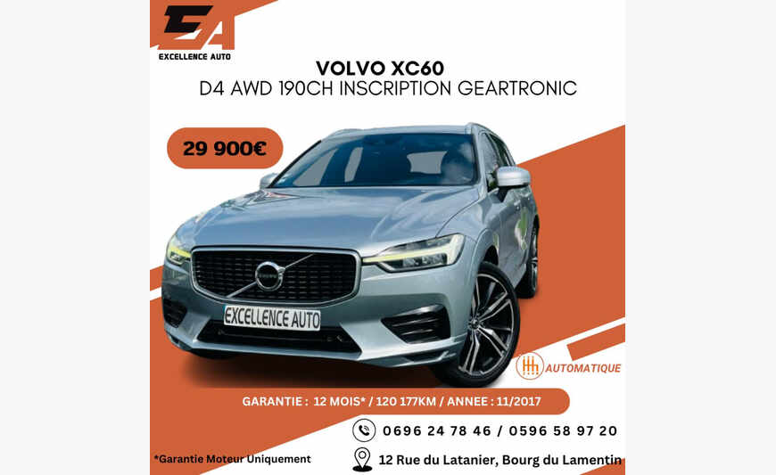 VOLVO XC60 D4 AWD 190CH INSCRIPTION GEARTRONIC