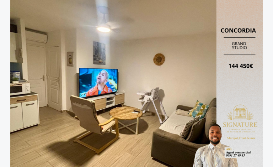 Studio aménagé en 2 pièces – Concordia