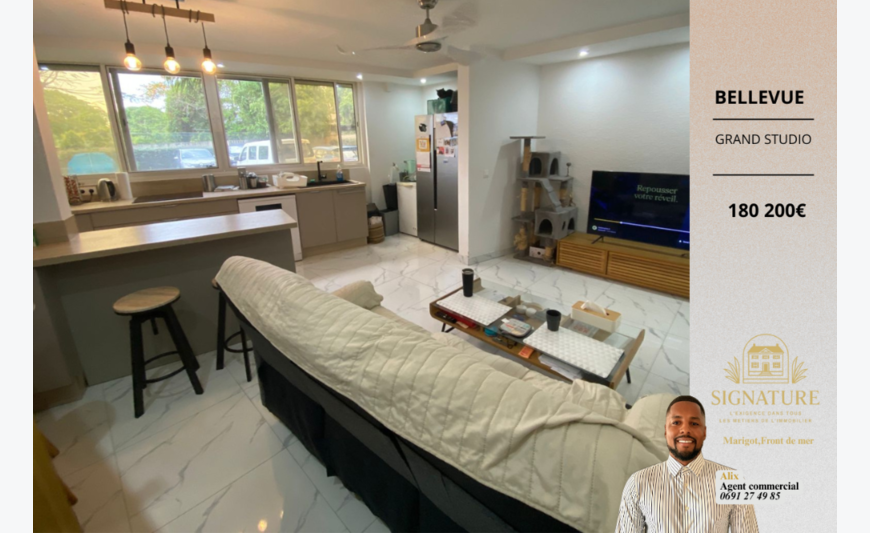 GRAND STUDIO MEUBLÉ – SECTEUR BELLEVUE, ST MARTIN