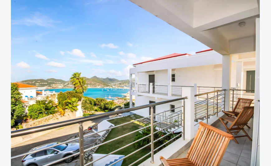 Modern condo with ocean views.
