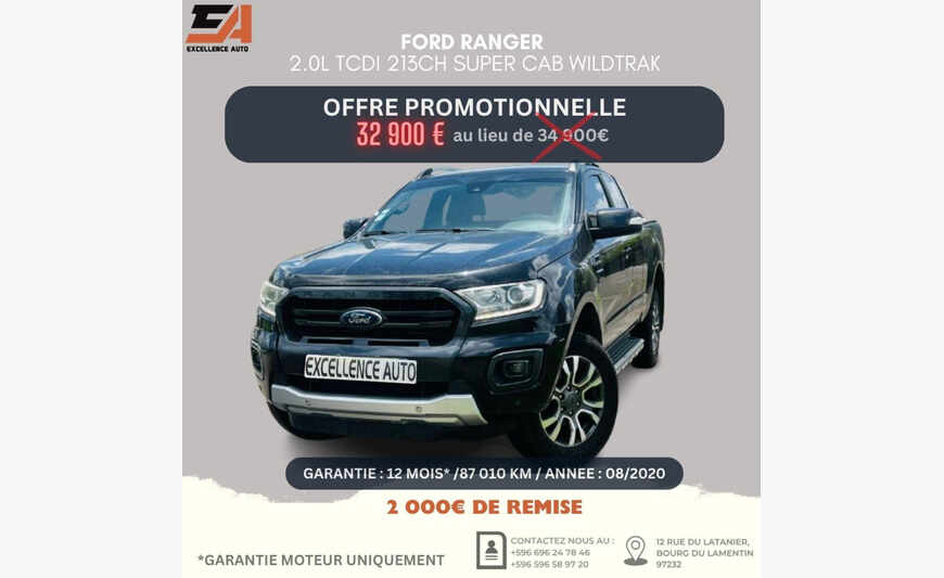 FORD RANGER 2.0L TCDI 213CH SUPER CAB WILDTRAK