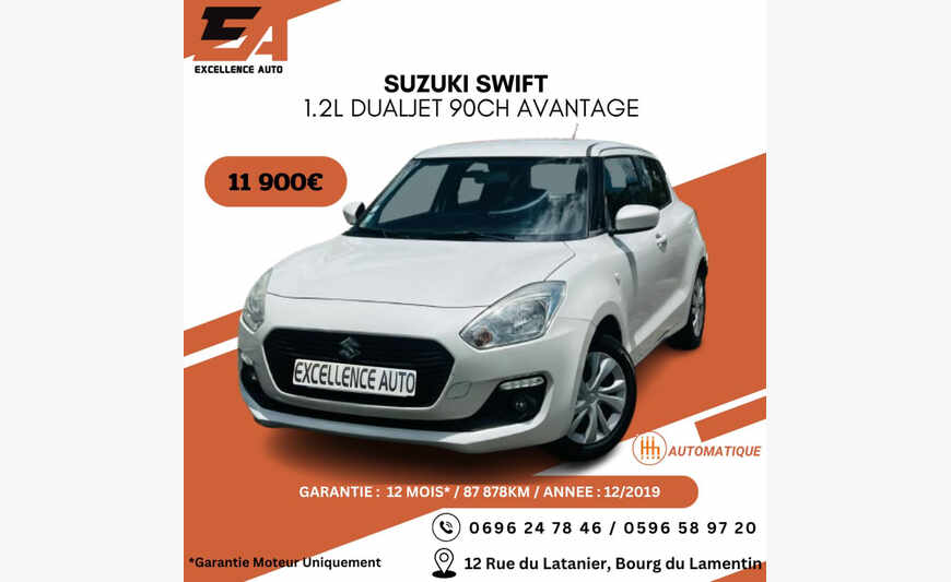 SUZUKI SWIFT 1.2L DUALHET 90CH AVANTAGE