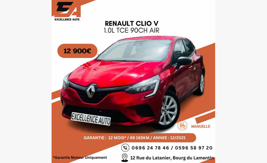 RENAULT CLIO V 1.0L TCE 90CH AIR