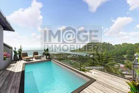 rooftop villa with pool, sea view