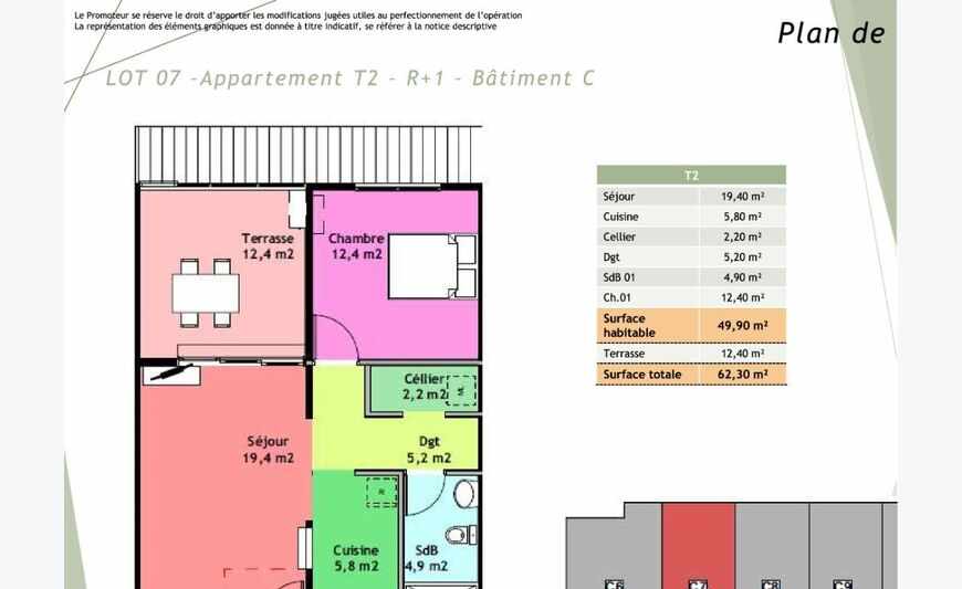 Appartement dans une résidence de standing sur la Route de