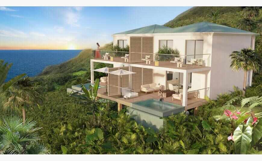 Villa T3 De Standing- Vue Mer – Piscine – Saint-Martin Grand