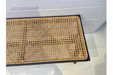 Banc jeanneret assise rattan