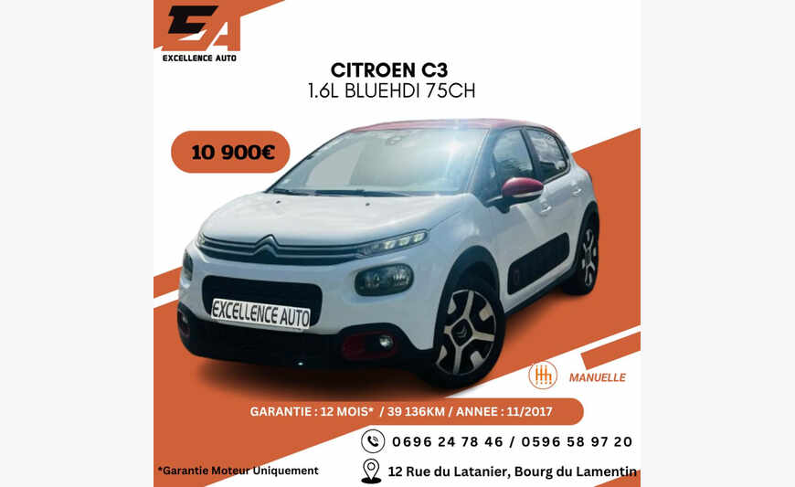 CITROEN C3 1.6L BLUE HDI 75CH