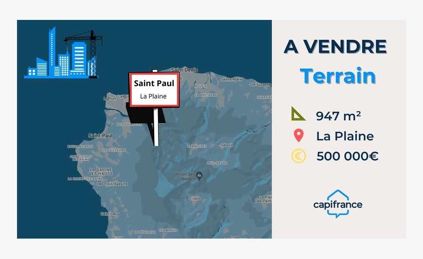 Parcelle constructible 947 m² - Potentiel R+2 - Plaine