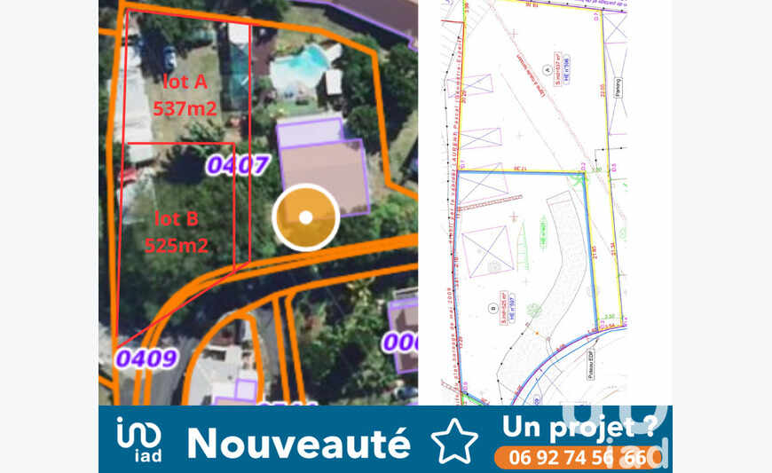 Terrain à bâtir 525 m²