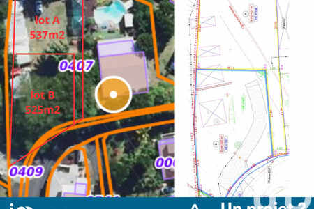 Terrain à bâtir 525 m²