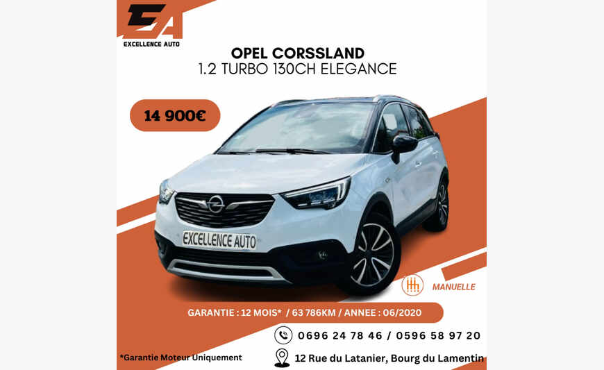 OPEL CROSSLAND X 1.2L TURBO 130CH ELEGENCE