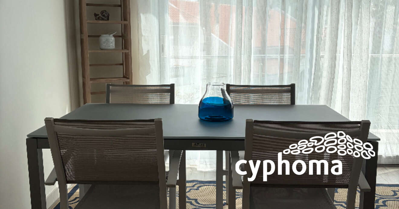 Window Forst Outdoor dining set – frosted glass table and chairs - Meubles ...